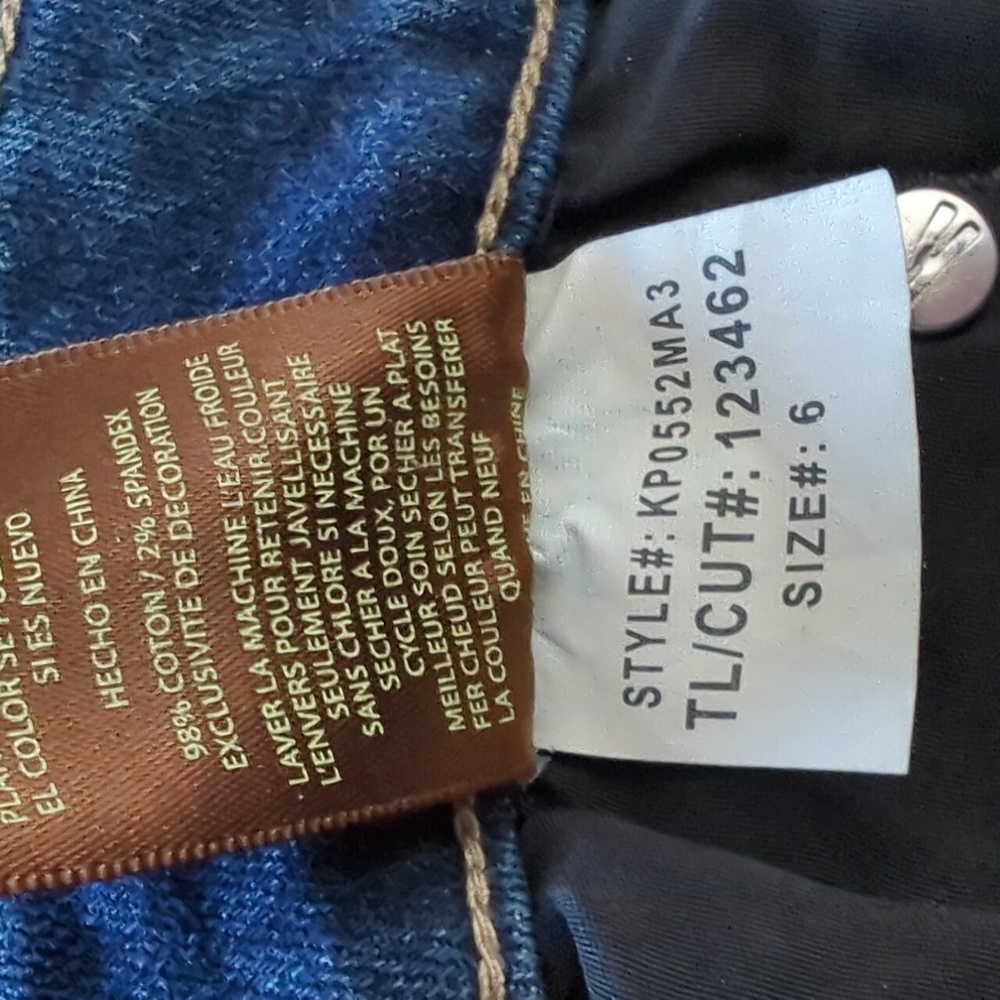 Kut From The Kloth Catherine Ankle Straight Leg Denim Jeans w/Gems Sz 6 - Picture 12 of 12